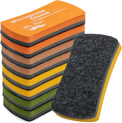 Mr. Pen- White Board Erasers, 8 Pack, Earthy Colors, Magnetic Dry Erase Eraser for Whiteboard Use