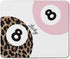 DOFQZ Funky Cheetah Print Y2K Lucky 8 Ball Mouse Pad, Trendy Leopard Print
