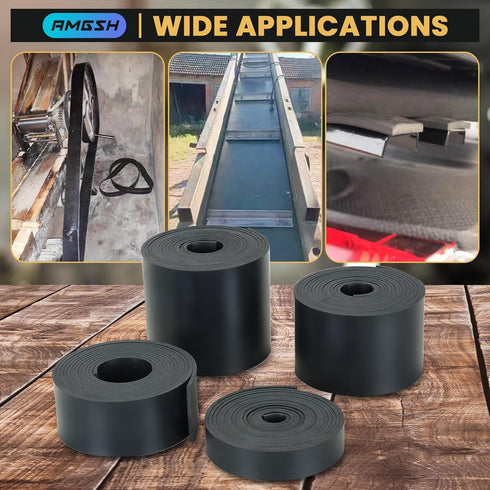 Neoprene Rubber Strip, 1" Wide x 1/8" Thick x 10 Ft Long Solid Rubber Roll for DIY Gasket, Seal, Crafting, Protection