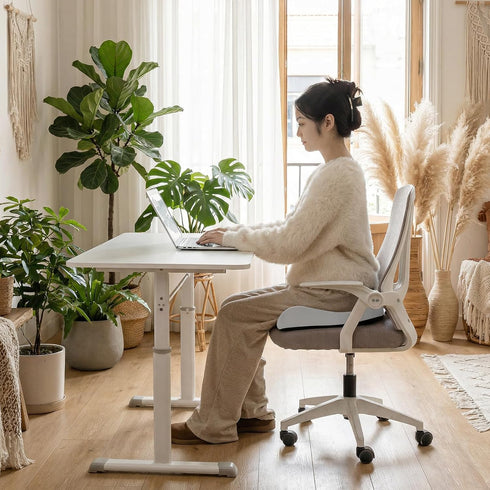 SheRest Seat Cushion, Ergonomic Memory Foam Cooling Cushion, Pressure Relief Suitable for Long Sitting Hours on Office