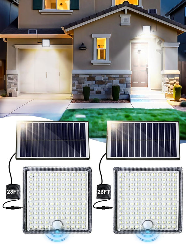 ReinHoo Solar Shed Light,Solor Outside Light with 23ft Cable,5 Motion Modes,Solar Flood Lights