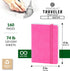 Pentalic Pocket Sketchbook Traveler Journal, 3" x 4", 160 Pages, Bright Pink