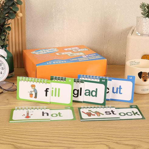 MOYEE 30 Read and Rhyme Flip Books Claritydream Flip Books ABC Vocabulary Flash Cards Interactive Reading Flash Cards