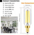 E12 LED Dimmable 8W Equal 100 watt Daylight 4000K T6 T25 E12 Candelabra Bulb for Chandeliers,Ceiling Fan,Pendant,Wall sconces AC120V 800LM e12 Light Bulb 6Pack by Leools