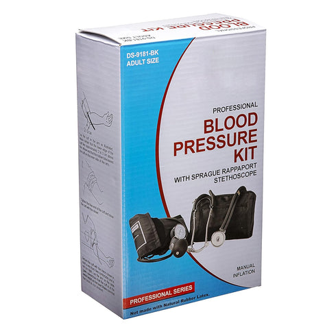 NOVAMEDIC NM-9170-BK Set, Professional Aneroid Sphygmomanometer Blood Pressure Machine and Stethoscope Universal Adult