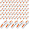 50 Pcs Compact Lever Wire Connector Assortment, Single Wire Splicing Connectors for 28 - 12 AWG (Clear, Orange)