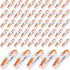 50 Pcs Compact Lever Wire Connector Assortment, Single Wire Splicing Connectors for 28 - 12 AWG (Clear, Orange)