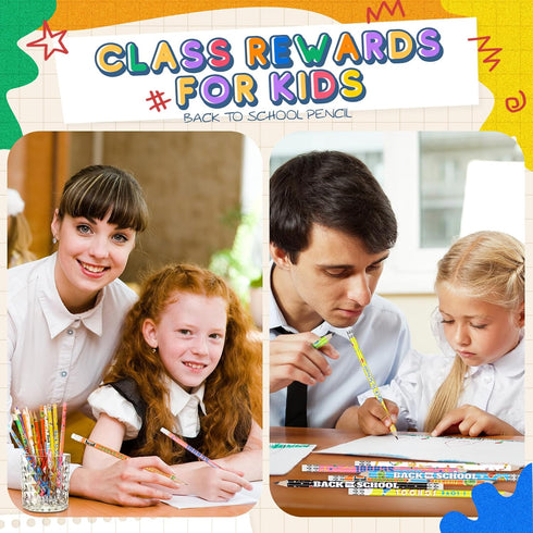 Ctosree Welcome Back to School Pencils, Unsharpened HB Pencils with Eraser, Bulk Pencils for Classroom Supplies