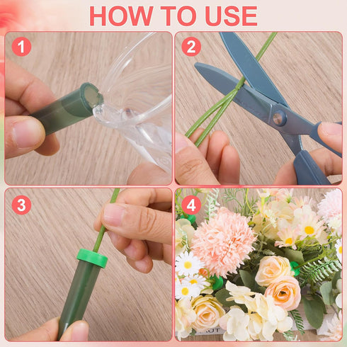 30Pcs 5.71 Inch Flower Water Tube, Plastic Floral Tubes for Fresh Flower Stem, Single Floral Vials with Caps Arranging