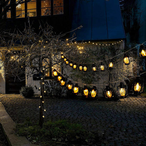Generic 10 1.5M Pcs Black Lantern LED String Lights for Ramadan - Warm White Fairy Lights,Mini Kerosene Lamp