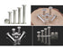 LBY 120pcs Chicago Screws Binding Screw Posts, M5 x 10/15/20/25/30/35mm Assortment Kit for Leather Repair