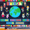 Fulmoon Diversity in Common Multicultural Bulletin Board Set with Earth Day Cutouts for Kids Classroom Wall Decor and