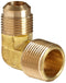 Anderson Metals 04049-0602 Brass Tube Fitting, 90 Degree Elbow, 3/8" Flare x 1/8" Male Pipe