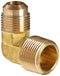 Anderson Metals-54049-0604 90 Degree Elbow Brass Tube Fitting; 3/8" Flare x 1/4" Male Pipe