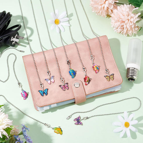 10pcs 14" CRASPIRE Small Ceiling Fan Pull Chain Extender Small Butterfly Charm Pendant Adjustable Decorative Extension