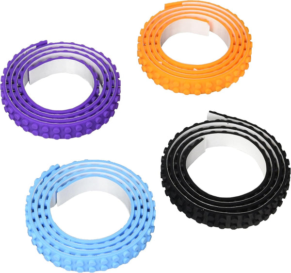Build Bonanza Self Adhesive Tape Works Building Block Tape, Purple/Black/Turquoise/Orange