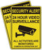Soslina Security Signs Video Surveillance Sign, 2 Pack 10x7 Inch Non Metal Vinyl
