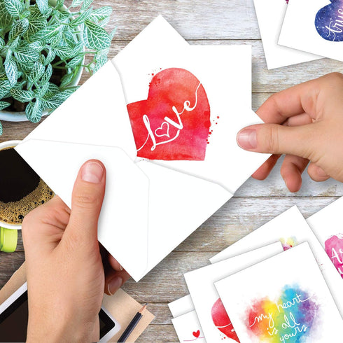 The Best Card Company 20 Cute Boxed Cards - Assorted Blank Set (4 x 5.12 Inch, 10 Designs, 2 Each)