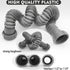 Flexible P-Trap 1-1/2" (Grey) with 1-1/4" Adapter, Female Nut for Kitchen Sink Drain, Variable Height