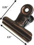 BARNWOODUSA Rustic Bronze Metal Hinge Clips, Pack of 6 - Antique Finish for Home Decor