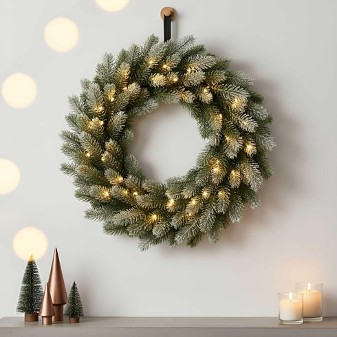 6hr QBIS Outdoor Christmas Lights - Fairy Lights Battery Operated with Small Warm White LEDs, Green Wire