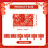 Silk Red Envelope 6PCS New Year Red Envelopes, Chinese Red Pocket for Spring Festival Wedding, New Year Birthday (3