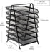 Mind Reader 7-Tier Paper Tray, Desktop Organizer for File Storage, Metal Mesh, 11.75" L x 13.75" W x 18" H, Black
