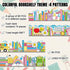 AnyDesign 69 60Pcs Ft Colorful Bookshelf Bulletin Board Border Border Trim Self-Adhesive Back to School Bulletin Board