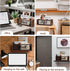 Mail Organizer with 2 Slots, Wood Mail Basket Sorter for Wall Table Countertop, Bill Envelope Letter Holder for Home