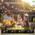 KYY 54FT Dimmable Bulbs Solar String Lights Outdoor Waterproof with USB Charging & Remote, & Timable, Solar Powered