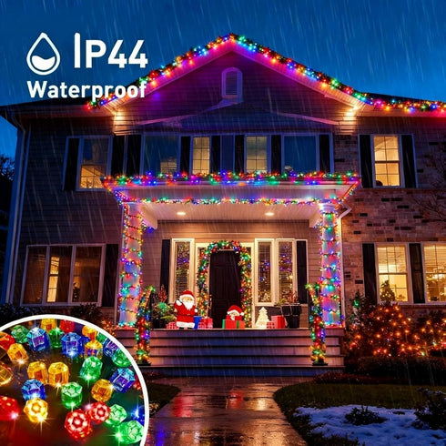 Outdoor,115 300 Remote,8 Solar String Lights Ft LED Solar Christmas Lights with Modes Waterproof Patio Lights