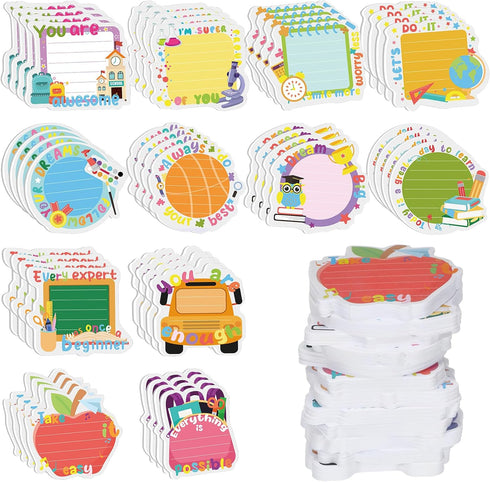 Cholemy 960 Sheets Cute Inspirational Sticky Notes - Assorted Shaped Memo Pads for Students & Office