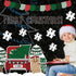 Whaline 139Pcs Christmas Classroom Bulletin Board Decoration Kit, Xmas Tree Red Truck Cutouts with Glue Point Stickers