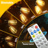 100FT ST38 Bulbs, Solar String Lights Outdoor Waterproof with Remote & Timer, LED Shatterproof USB & Solar Powered