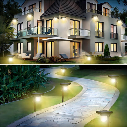 IP65 S NMT Super Bright Outdoor Solar Garden Lights Motion Sensor Pathway Light Landscape Lighting for Yard, Waterproof
