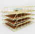 JIARI 4 Pack Desk Organizer, Stackable Letter Tray Paper Organizer for A4 Paper Storage, Metal Desk Organizer for
