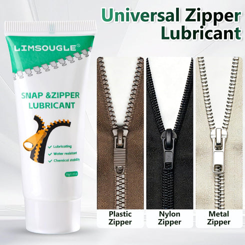 Limsougle 2.1 oz Zipper Lubricant for Plastic & Metal - Non-Staining Lube Silicone Grease for Zippers on Clothing