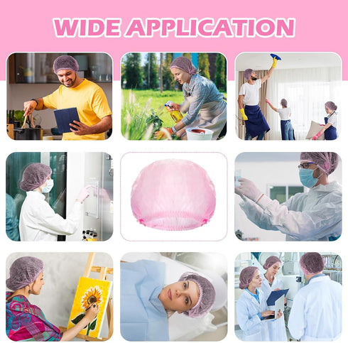 200 21 Inch Yahenda Pcs Disposable Bouffant Caps Bulk Hair Net Disposable Hair Cap Elastic Dust Hairnets Sleeping Head
