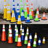 4 Pack 12 Inch (4, 12 Inch) Blue PVC Traffic Cones Black Base, Sport Training Cones for Soccer Drills, Outdoor Play
