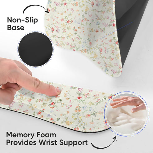 Set Set KM-39 Wrist Rest Support for Mouse Pad Keyboard Circle Coaster Gaming Mouse Pad Ergonomic Gel Memory Foam