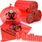 Geiserailie 200 Pack 14.5" x 19" Biohazard Waste Bags 3 Gallon Red Trash