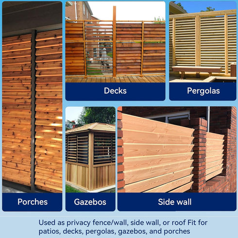 Set 11 Boards(48" (1) Deck Sunblind System Brackets, Louver Hardware Kit for Blinds and Shutters, Each Holds up