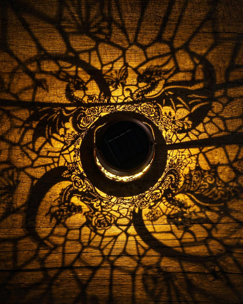 Dragon Decor Solar Lanterns - Waterproof Hanging Lights for Outdoor Garden Patio Lawn Pathway Metal Yard Lighting