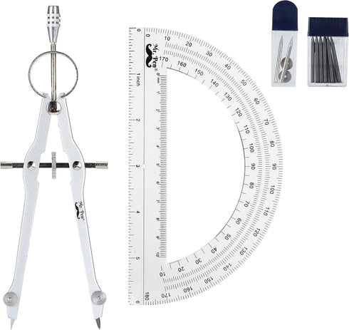 Mr. Pen Protractor and Compass Set for Geometry - Math Compass and Protractor Tools for School Supplies
