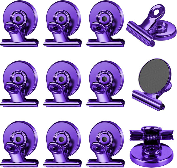 FINDMAG 12 Pack Magnet Clips, Strong Magnetic Clips Heavy Duty, Scratch Free Refrigerator Magnets for Whiteboard,