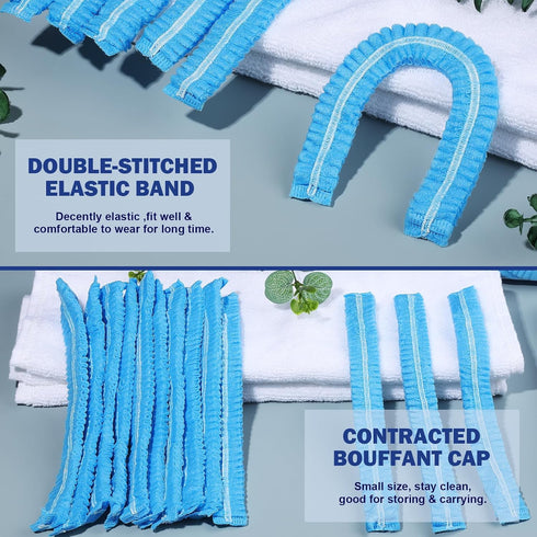 24" 50PCS LEOBRO Hair Net, Hair Nets for Food Service Workers, Hairnets for Foodservice, Kitchen Hair Nets for Women