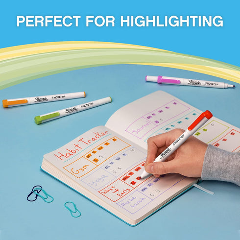 Sharpie S-Note Duo Highlighters | Dual Ended Pastel Creative Markers | Bullet & Chisel Tip for Highlighting, Drawing