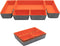 Teeo Drawer Dividers Organizers, Makeup Trays for Vanity, Office Drawer Organizer, Pack of 5, Orange