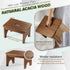Wooden Step Stool, 9in Heavy Duty Portable Nonslip Step Stool with 550 Load Capacity for Home