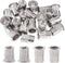 Glarks 20Pcs 3/8''-16UNC 304 Stainless Steel Rivet Nuts Flat Head Threaded Insert Nutserts Set